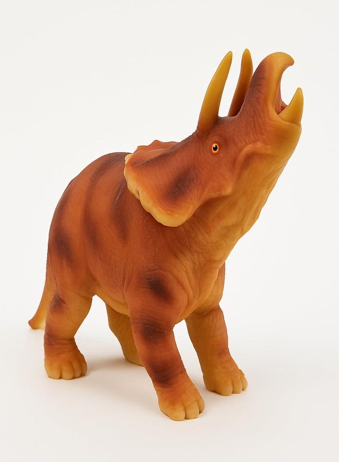 DTR Creation Triceratops Dinosaur Toy - 35cm Realistic Soft Plastic Dinosaur Figure for Kids | Educational Prehistoric Animal Model | Birthday Gift for Boys & Girls - Image 1
